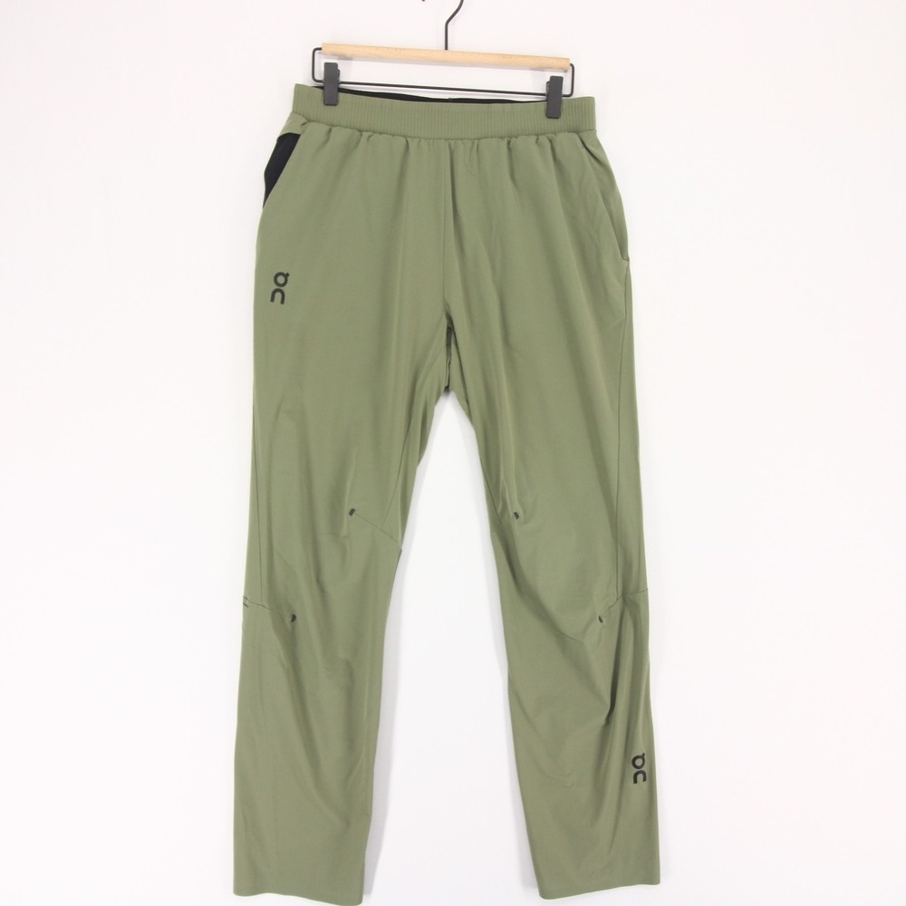 On Running Movement Pants Mens L Green Training Elastic Waist Performance